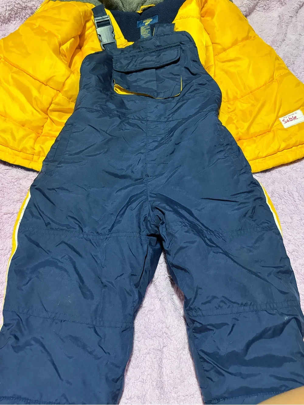 Kids Navy Snow bibs and coat